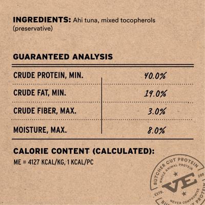 Show full view: Vital Essentials Ahi Tuna Bites Freeze-Dried Raw Cat Treats, 1.1-oz bag slide 4 of 10