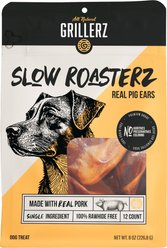 Grillerz Smoked Pig Ears Dog Treats, 12 count