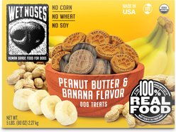 Wet Noses Peanut Butter & Banana Flavored Crunchy Dog Treats, 5-lb box