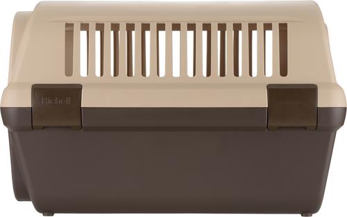 Show full view: Richell Front Door Dog & Cat Carrier, Tan & Brown, 22.4-in slide 2 of 6