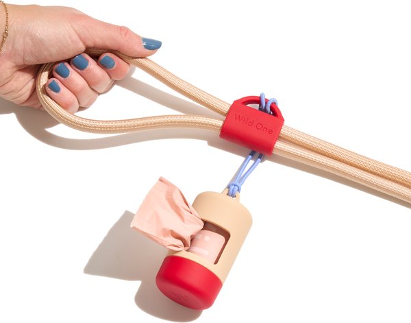 Show full view: Wild One Dog Poop Bag Carrier, Tan Colorblock slide 4 of 8