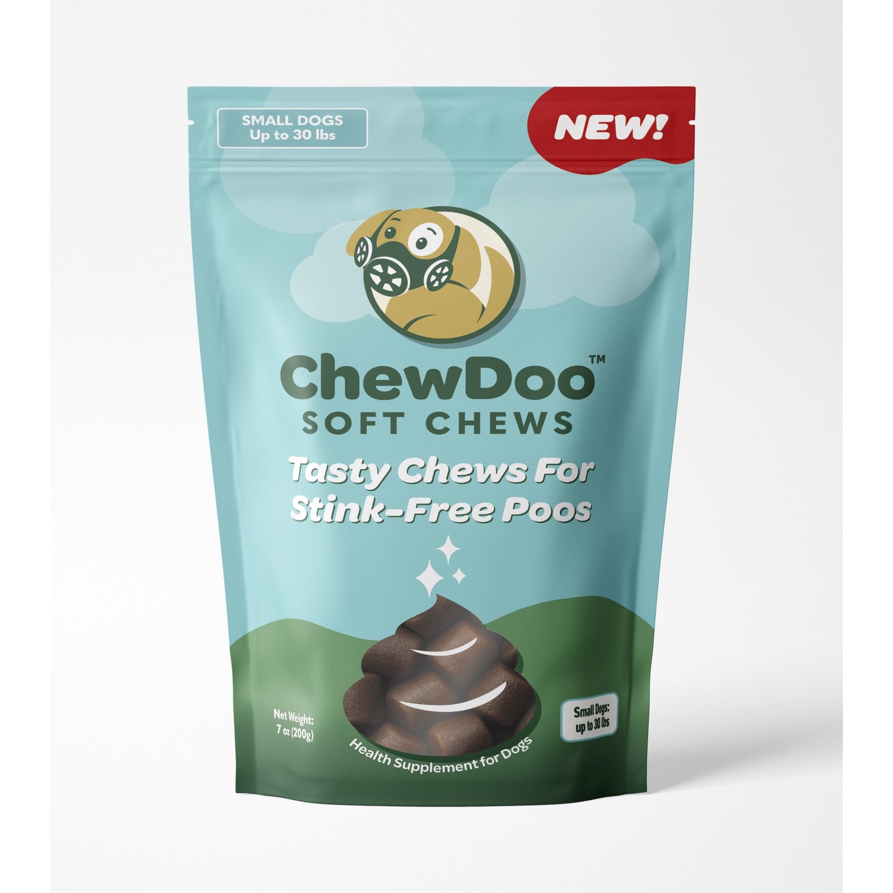ChewDoo Soft Chews Digestive Aid for Small Dogs, 60 count