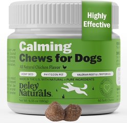 Deley Naturals Advanced Chicken Flavor Calming Chew Supplement for Dogs, 6.35-oz canister, 60 count