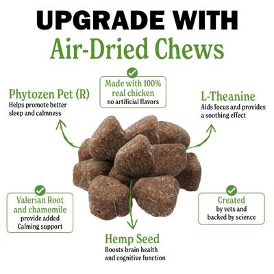 Show full view: Deley Naturals Advanced Chicken Flavor Calming Chew Supplement for Dogs, 6.35-oz canister, 60 count slide 4 of 7