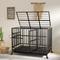 Show in main carousel: LovMor Heavy Duty Furniture Style Dog Crate with Wheels & Feeders, Black, Medium: 43 inch slide 6 of 10