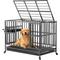 Show in main carousel: LovMor Heavy Duty Furniture Style Dog Crate with Wheels & Feeders, Black, Medium: 43 inch slide 1 of 10