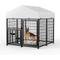 Show in main carousel: LovMor Heavy Duty Outdoor Dog Kennel with Rotating Bowls, 4 x 4 x 4.25-ft slide 1 of 7