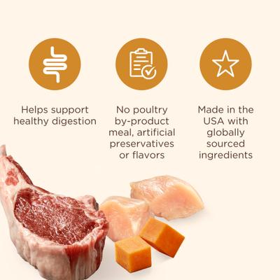 Show full view: Nutrish Gentle Digestion Lamb, Pumpkin & Chicken Chunks in Gravy Canned Dog Food, 13-oz can, case of 12 (Rachael Ray) slide 6 of 12