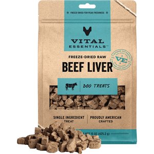 Vital Essentials Chicken Hearts Freeze-Dried Raw Dog Treats