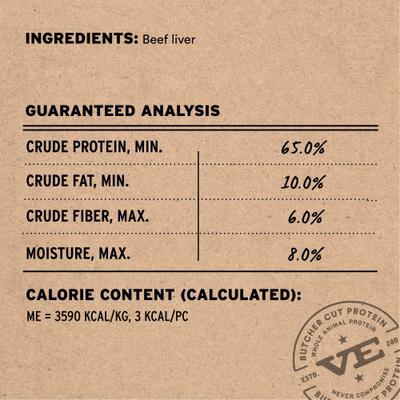 Show full view: Vital Essentials Beef Liver Freeze-Dried Raw Dog Treats, 2.1-oz bag slide 4 of 10