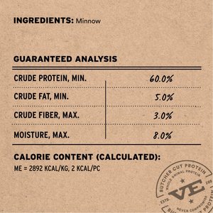 Vital Essentials Minnows Grain-Free Freeze-Dried Raw Cat Treats, 0.5-oz bag