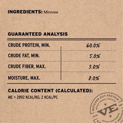 Show full view: Vital Essentials Minnows Grain-Free Freeze-Dried Raw Cat Treats, 0.5-oz bag slide 4 of 10