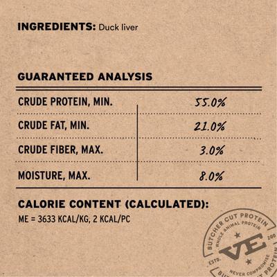 Show full view: Vital Essentials Duck Liver Treats Freeze-Dried Raw Cat Treats, 0.9-oz bag slide 4 of 10