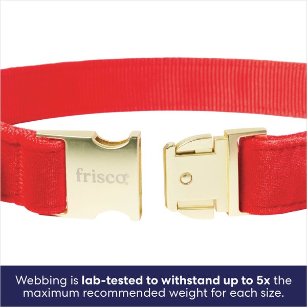 Show full view: Frisco Velvet Dog Collar with Removable Gift Bow, L/XL: 18 to 26-in neck, 1-in wide slide 4 of 10