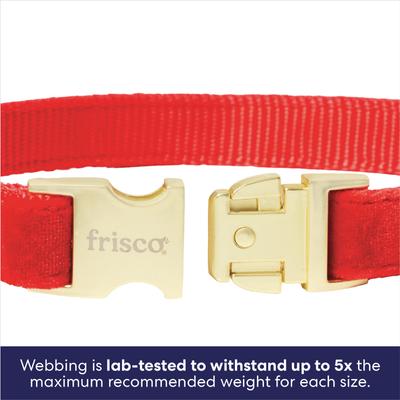 Show full view: Frisco Christmas Velvet Dog Collar with Removable Gift Bow, XS: 8 to 12-in neck, 5/8-in wide slide 4 of 10