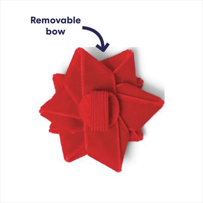 Show full view: Frisco Christmas Velvet Dog Collar with Removable Gift Bow, S: 10 to 14-in neck, 5/8-in wide slide 2 of 10