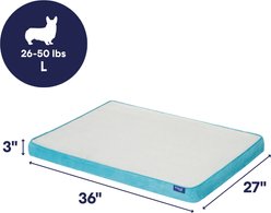 Frisco Cooling Orthopedic Pillow Dog Bed with Removable Cover, Blue, Large slide 2 of 8
