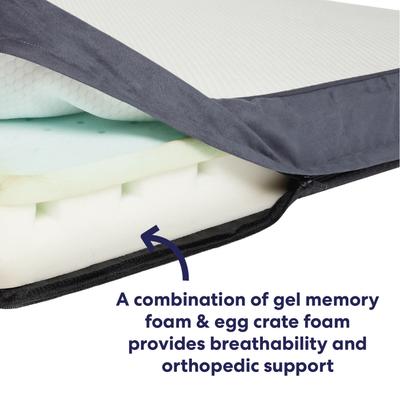 Show full view: Frisco Cooling Orthopedic Pillow Dog Bed w/Removable Cover, Gray, XX-Large slide 5 of 9