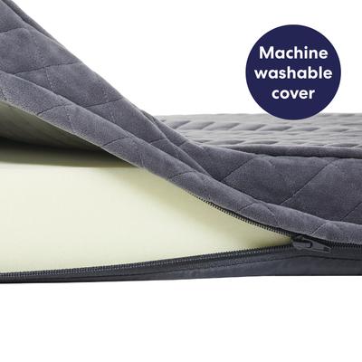 Show full view: Frisco Quilted Orthopedic Pillow Lounger Cat & Dog Bed with Removable Cover, Gray, XX-Large slide 5 of 9