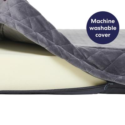 Show full view: Frisco Quilted Orthopedic Pillow Lounger Cat & Dog Bed with Removable Cover, Gray, X-Large slide 5 of 9