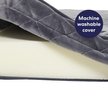 Show in main carousel: Frisco Quilted Orthopedic Pillow Lounger Cat & Dog Bed with Removable Cover, Gray, Medium slide 6 of 10