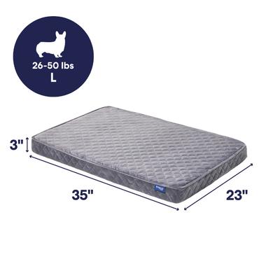 Show full view: Frisco Quilted Orthopedic Pillow Lounger Cat & Dog Bed with Removable Cover, Gray, Large slide 2 of 9