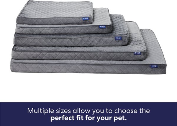Show full view: Frisco Quilted Orthopedic Pillow Lounger Cat & Dog Bed with Removable Cover, Gray, Medium slide 7 of 10