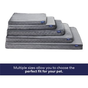 Frisco Quilted Orthopedic Pillow Lounger Cat & Dog Bed with Removable Cover, Gray, Medium
