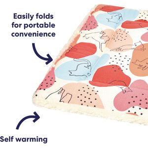 Frisco Sherpa Reversible Cat Mat, Calico Cat