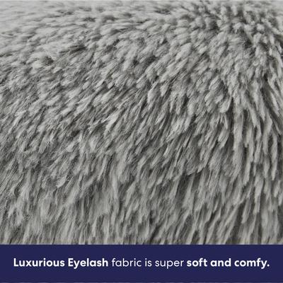 Show full view: Frisco Faux Long Fur Bolster Cat & Dog Couch Cover, Smoke Grey slide 4 of 8