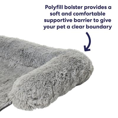 Show full view: Frisco Faux Long Fur Bolster Cat & Dog Couch Cover, Smoke Grey slide 5 of 8