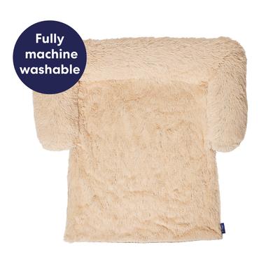 Show full view: Frisco Faux Long Fur Bolster Cat & Dog Couch Cover, Sand slide 6 of 9