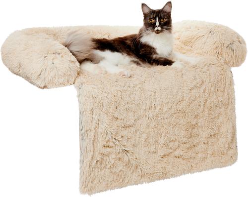 Show full view: Frisco Faux Long Fur Bolster Cat & Dog Couch Cover, Sand slide 3 of 9