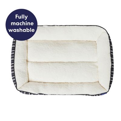 Show full view: Frisco Sherpa Bolster Cat & Dog Bed, Southwest Stripe, Large slide 5 of 9