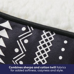 Frisco Sherpa Bolster Cat & Dog Bed, Southwest Stripe, Small