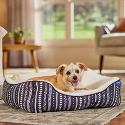 Frisco Sherpa Bolster Cat & Dog Bed, Southwest Stripe, Small