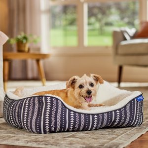 Frisco Sherpa Bolster Cat & Dog Bed, Southwest Stripe, Small
