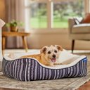 Frisco Sherpa Bolster Cat & Dog Bed, Southwest Stripe, Small