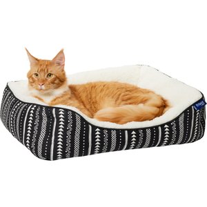 Frisco Sherpa Bolster Cat & Dog Bed, Southwest Stripe, Small