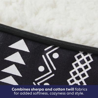 Show full view: Frisco Sherpa Bolster Cat & Dog Bed, Southwest Stripe, X-Small slide 5 of 11