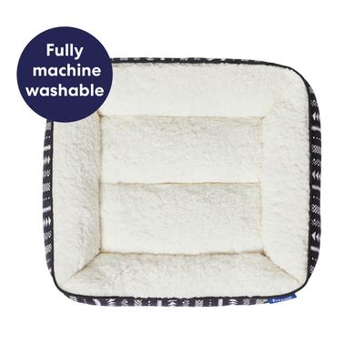 Show full view: Frisco Sherpa Bolster Cat & Dog Bed, Southwest Stripe, X-Small slide 7 of 11