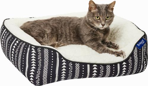 Show full view: Frisco Sherpa Bolster Cat & Dog Bed, Southwest Stripe, X-Small slide 4 of 11