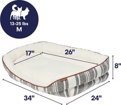 Frisco Farmhouse Double Bolster Dog & Cat Cuddler, Medium slide 2 of 9