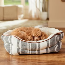 Frisco Farmhouse Double Bolster Dog & Cat Cuddler, X-Small