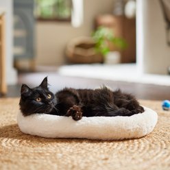 Frisco Self-Warming Bolster Kitten Bed, Cream