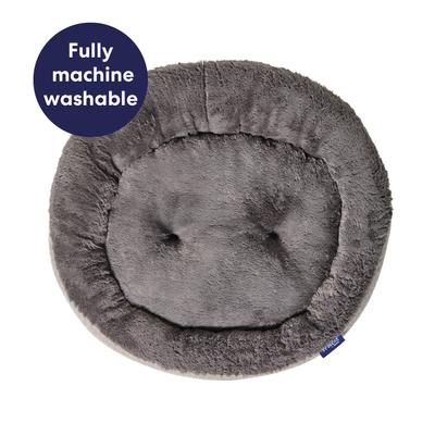 Show full view: Frisco Herringbone Hi-Low Cuddler Dog & Cat Bed, Grey, Small slide 6 of 10