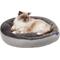 Show in main carousel: Frisco Herringbone Hi-Low Cuddler Dog & Cat Bed, Grey, Small slide 3 of 10