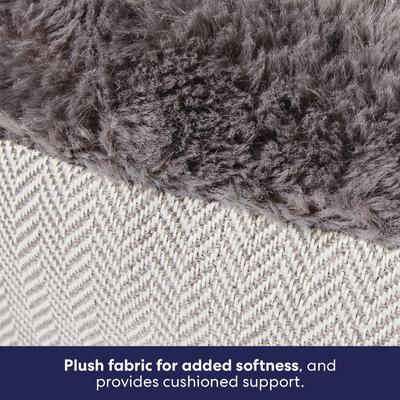 Show full view: Frisco Herringbone Hi-Low Cuddler Dog & Cat Bed, Grey, X-Small slide 4 of 10