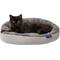 Show in main carousel: Frisco Herringbone Hi-Low Cuddler Dog & Cat Bed, Grey, X-Small slide 3 of 10