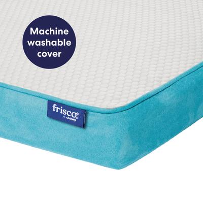 Show full view: Frisco Cooling Orthopedic Pillow Dog Bed with Removable Cover, Blue, Large slide 5 of 10